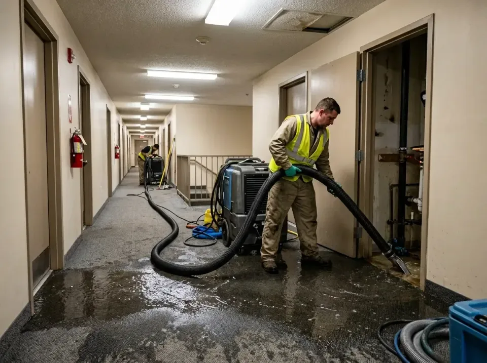 multi-unit-apartment-hallway-f-005 — frequently asked questions, Emergency Burst Pipe Water Extraction & Removal in Arkadelp…